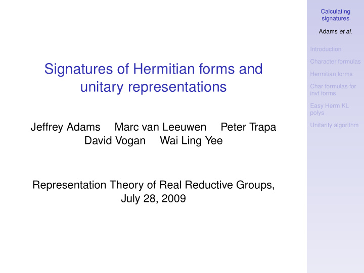signatures of hermitian forms and