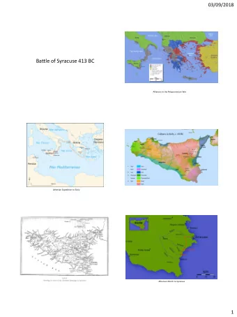 Battle of Syracuse 413 BC  Alliances in the Peloponnesian War  Athenian Expedition to Sicily