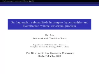 On Lagrangian submanifolds in complex hyperquadrics and  Hamiltonian volume variational problem