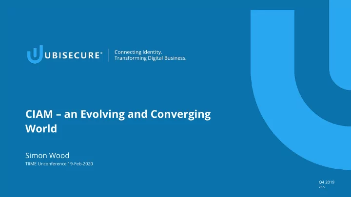 ciam an evolving and converging world