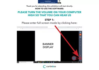 BANNER  DISPLAY  Joseph Baum  Curtin&amp;Co - Community Engagement  STEP 2:  To ask questions