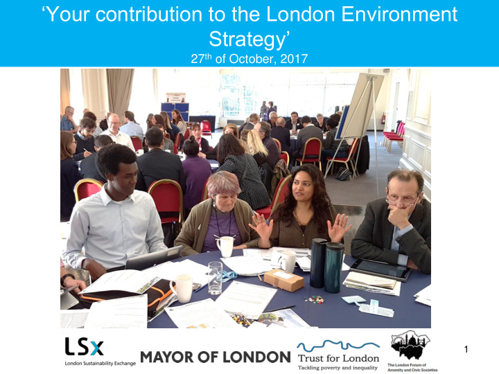 your contribution to the london environment strategy