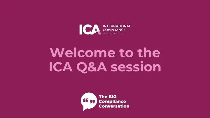 ica q a session jonathan bowdler