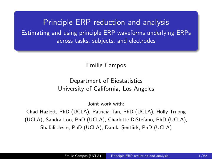 principle erp reduction and analysis