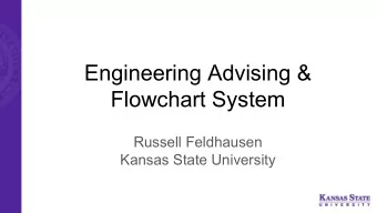 Engineering Advising &amp;  Flowchart System  Russell Feldhausen  Kansas State University  Goal:
