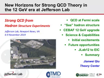 New Horizons for Strong QCD Theory in  the 12 GeV era at Jefferson Lab  Strong  QCD  from