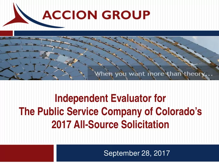 independent evaluator for the public service company of