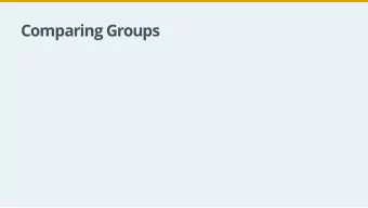 Comparing Groups  1    Two Independent Groups  Parametric  t.test(q1 ~ gender)