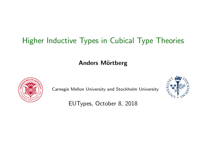 higher inductive types in cubical type theories