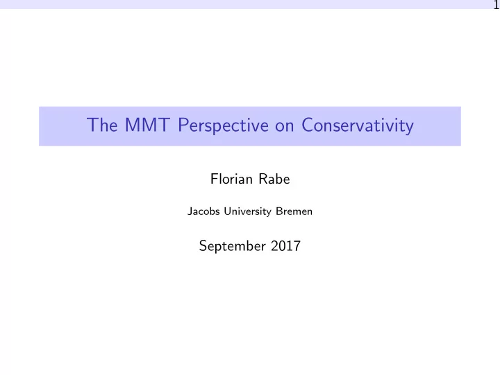the mmt perspective on conservativity