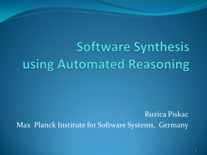 max planck institute for software systems germany