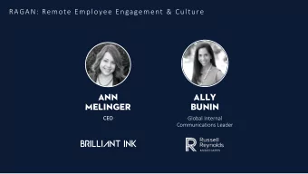 ANN  Ally  MELINGER  BUNIN  CE  CEO  Global Internal  Communications Leader  CULTURE  IN THE TIME