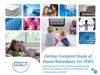 Flame Retardants For PCBs  Conducted by School of Chemical and Biomolecular  Engineering,