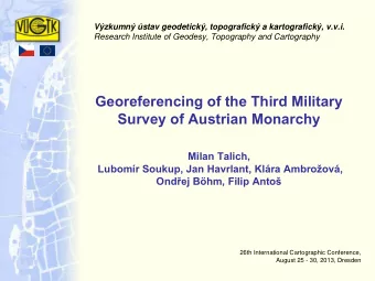 Vzkumn stav geodetick, topografick a kartografick, v.v.i.  Research Institute of