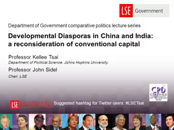 1  DEVELOPMENTAL DIASPORAS IN CHINA AND INDIA:  A Reconsideration of Conventional Capital  Kellee