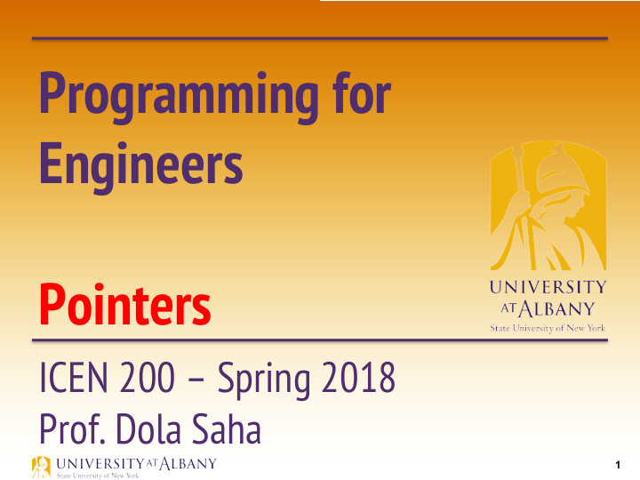 programming for engineers pointers