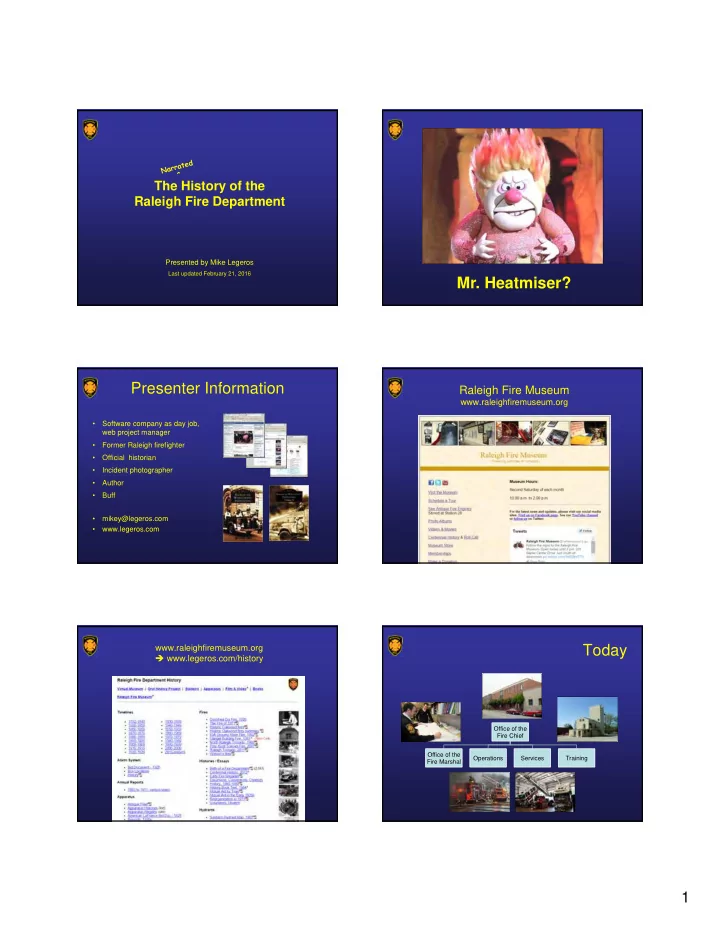 mr heatmiser presenter information