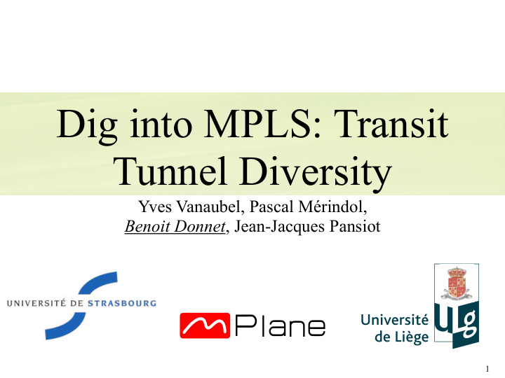 dig into mpls transit tunnel diversity