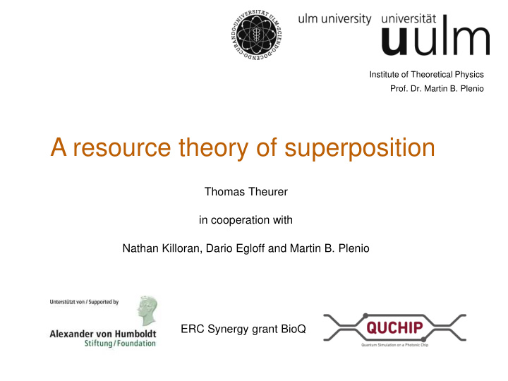 a resource theory of superposition