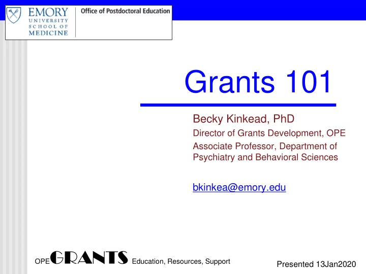 grants 101