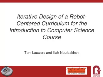 Iterative Design of a Robot-  Centered Curriculum for the  Introduction to Computer Science  Course