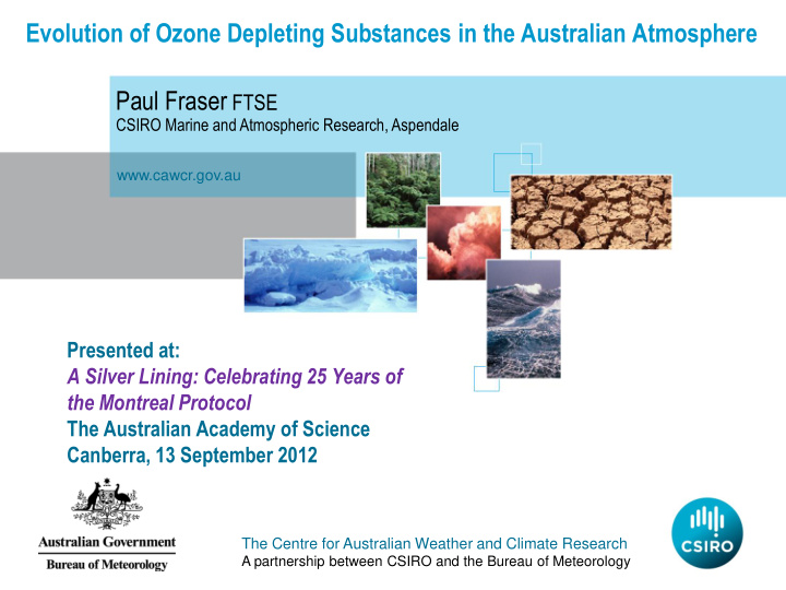 evolution of ozone depleting substances in the australian