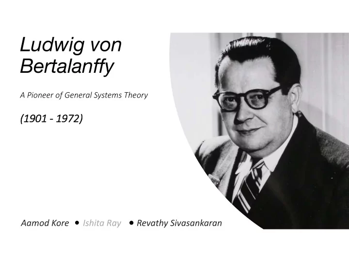 ludwig von bertalanffy