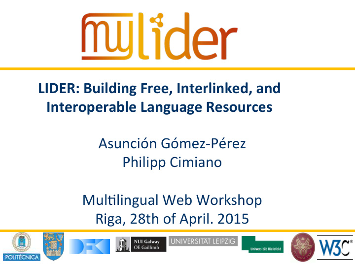 lider building free interlinked and interoperable