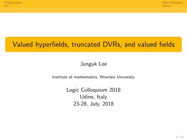valued hyperfields truncated dvrs and valued fields