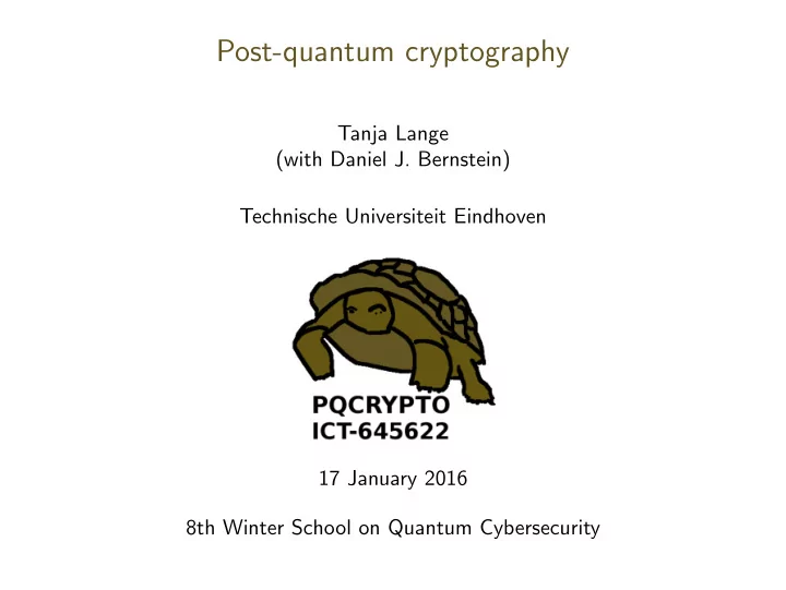 post quantum cryptography