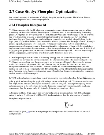 2.7 Case Study: Floorplan Optimization  Our second case study is an example of a highly irregular,