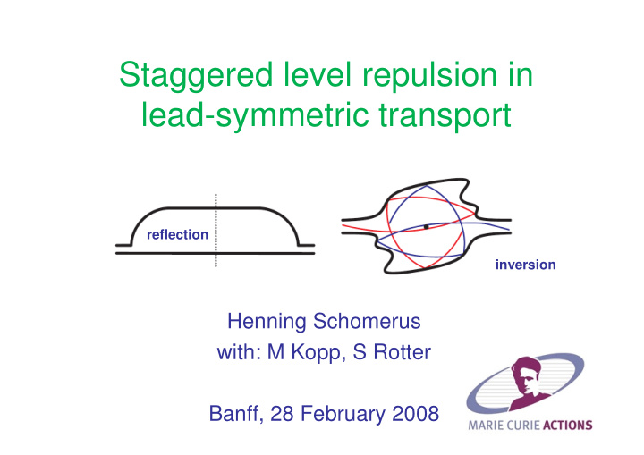 staggered level repulsion in lead symmetric transport