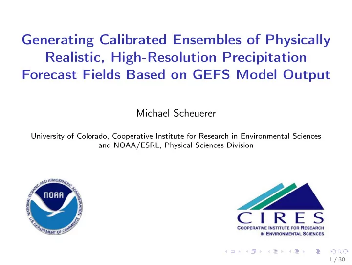 generating calibrated ensembles of physically realistic