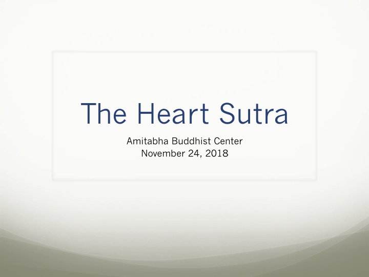 the heart sutra