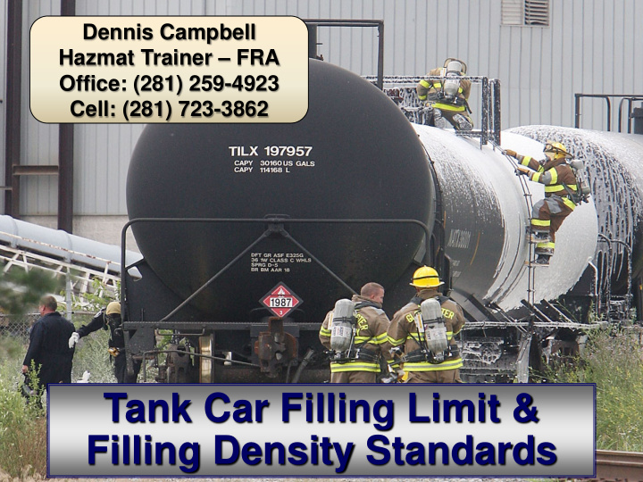 tank car filling limit amp filling density standards
