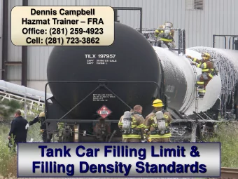 Tank Car Filling Limit &amp;  Filling Density Standards  Overload    a condition that