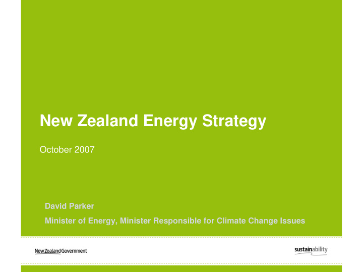 new zealand energy strategy