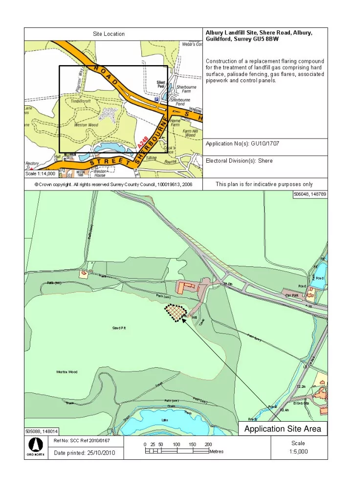 application site area