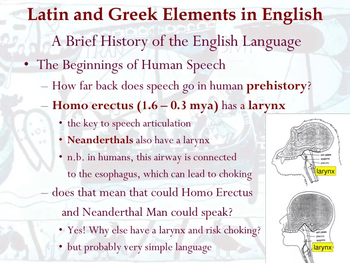 latin and greek elements in english a brief history of
