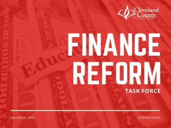 FINANCE  REFORM  TASK FORCE  JANUARY 31, 2018  STEPHEN FISHER  Collective IQ  &quot;Alone we can do