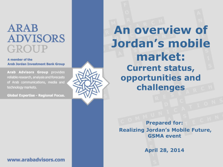 an overview of jordan s mobile market