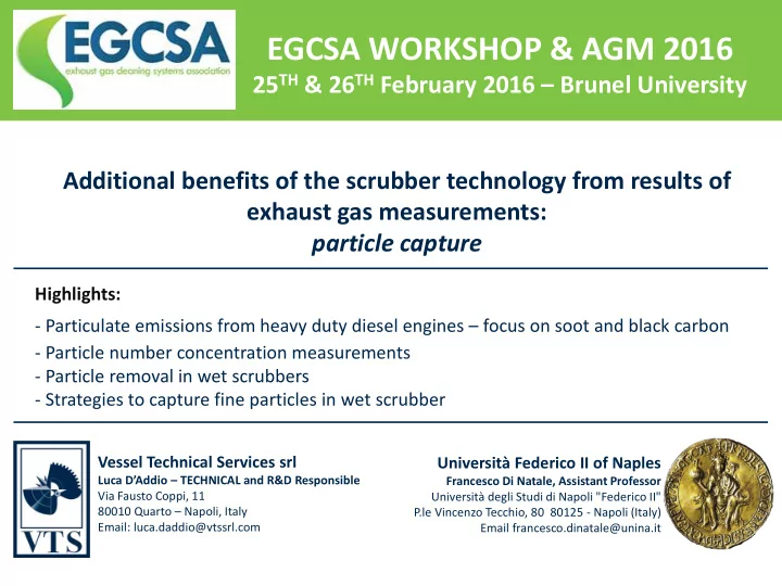egcsa workshop amp agm 2016