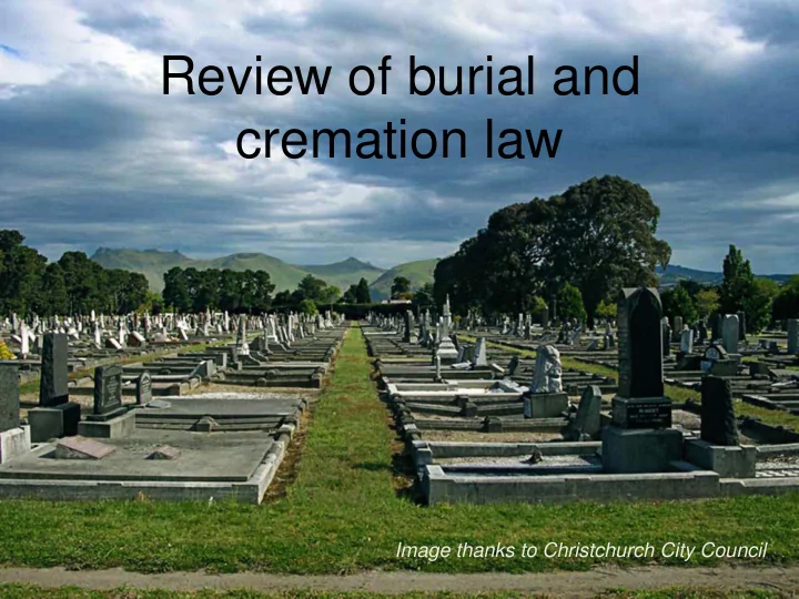 review of burial and
