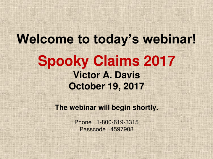 spooky claims 2017
