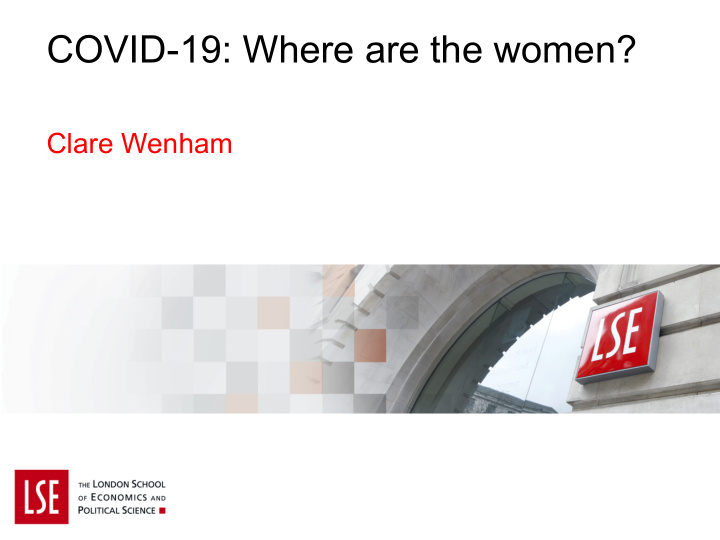 covid 19 where are the women