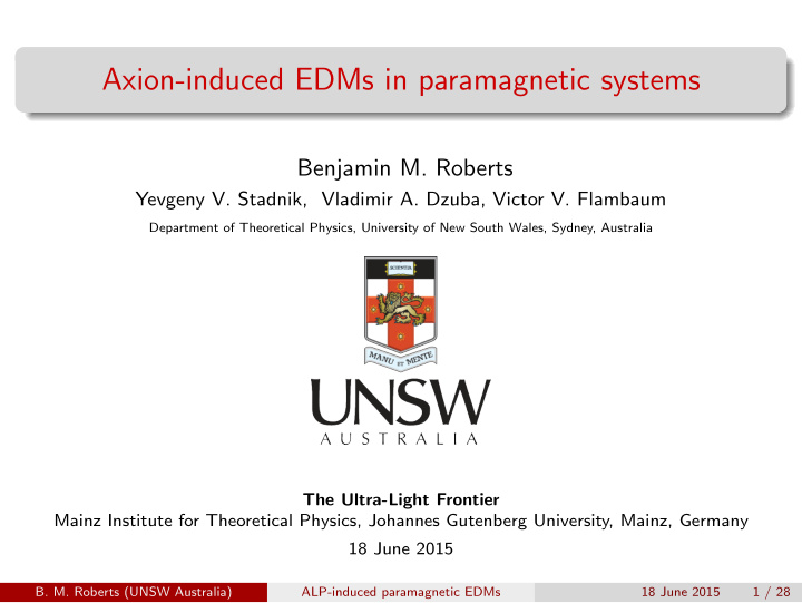 axion induced edms in paramagnetic systems