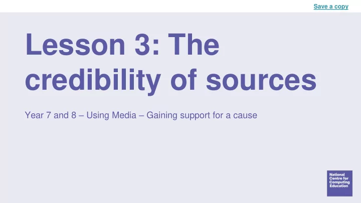 credibility of sources
