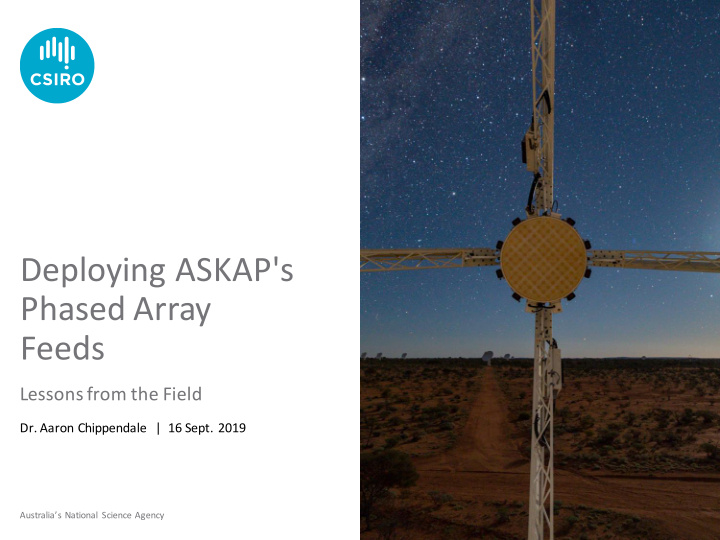 deploying askap s phased array feeds