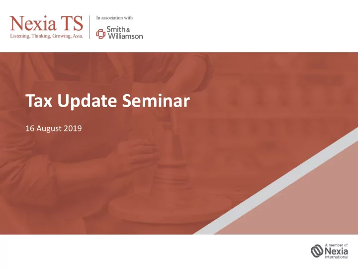 tax update seminar