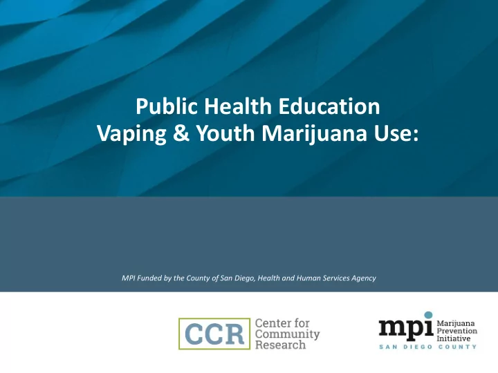 public health education
